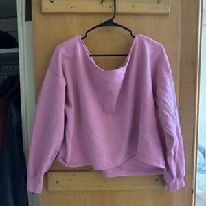 Hollister Dusty Pink Scoop-Back Sweatshirt